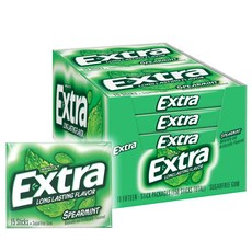 엑스트라 스페어민트 무설탕 EXTRA Spearmint Sugarfree Gum 150개 15X10팩, 405g, 1박스