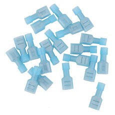 STK 20PCS 여성 스페이드는 절연 전기 크림프 와이어 커넥터 블루 터미널