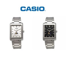 카시오 CASIO 문페이즈 남녀공용 아날로그 스퀘어 메탈 손목시계 MTP-M105D-7AV