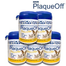  프로덴 플라그오프 강아지 고양이 치석제거제 영양제, 해초류맛, 플라그오프 파우더 40g 강아지고양이겸용 치석제거, 5개 