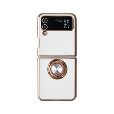 iRUDA 갤럭시 Z플립4 골드링 젤리 휴대폰 케이스
