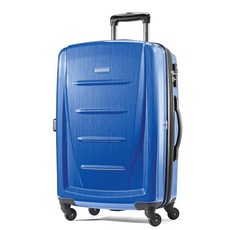 Samsonite 윈드필드 2 하드사이드 익스팬더블 스피너 휠 캐리어 캐리온 20인치 차콜, Checked-Large 28-Inch, 노르딕 블루, 1개