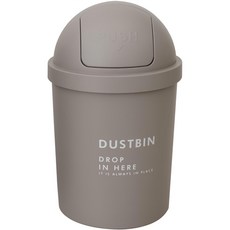 마이스타일 원형 푸쉬휴지통 6.5L, 라이트브라운 라이트브라운, 1개
