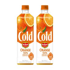 롯데칠성음료 델몬트 콜드 100% 오렌지, 2개, 900ml