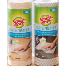 3M 빨아쓰는 다용도 행주 80매 그레이 브라운 부직포행주 극세사행주 스카치브라이트 [ 1 ], 2. 그레이 80매
