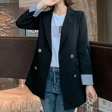 포플러앤씨 여성용 파나익 소매줄지 자켓
