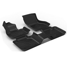 bmw 호환X1 방수 Antislip 풀 세트 자동차 바닥 매트 카펫 러그 왼쪽 운전 비 독성 TPE 패드, [01] Black, 1개