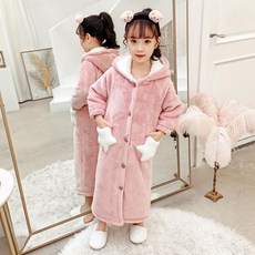아동 키즈 주니어 겨울 도톰 극세사 목욕 가운 홈웨어
