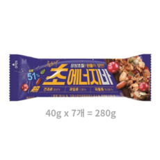 롯데제과 초 에너지바, 280g, 4개