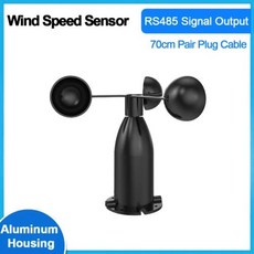 폴리카본 풍속 센서 고정밀 감지기 송신기 0-30 m/s RS485 0-5V 펄스 0-10V 4-20MA 출력, 1개
