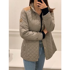 폴로 랄프로렌 퀼팅 레더패치 여성 자켓