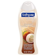 Softsoap 각질 제거 바디워시 코코넛 버터 스크럽 20 Fl Oz, Coconut Butter Scrub_20 Ounce, 1개