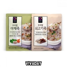 HP MY 청정원 우리쌀 죽 야채국 쇠고기죽, 야채죽
