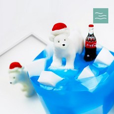 마타바 홈스쿨 지구온난화 독후활동 (3인용) 북극곰 피규어 비누 만들기 KIT, 혼합색상