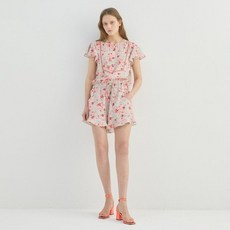 스윗원에이티 [스윗원에이티] SIGNATURE FLOWER MINI JUMPSUIT_KHAKI