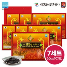 명기삼 고려 천홍삼절편 골드 + 쇼핑백, 20g, 7개