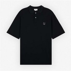 MAISON KITSUNE 24SS 메종키츠네 볼드 폭스헤드 오버핏 카라 반팔티셔츠 MM00202KJ7010BLACK