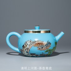 키즈윙 마스터 용산당청명상하도 도자기찻잔 주인 테이크아웃컵뚜껑 그릇 화이트 공도배 빅 차를 음미하는 궁푸차 구, 청명상하도 -다관 청 내막