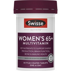 스위스 여성 65세 이상 얼티바이트 멀티비타민 60정 Swisse Women's Ultivite 65+ 60 Tablets, 1개, 60개