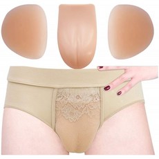 ONEFENG 커버 바지 남자의 딸 엉덩이 패드 가짜 질 じ 이너 팬츠 위장 원활한 속옷 여장 용 남자의 딸 바