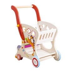 안전한 보행기 Childrens Wooden Wheelbarrow Baby Walker Anti-rollover Toys for Boys and Girls Early Educat, [01] as picture, 1개
