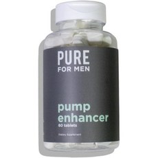 Pure for Men 퓨어 포 맨 펌프 인핸서 근육 스태미나 증가를 운동 전 L아르기닌 L스트루룰린이 함유 일산화질소 부스터 포커스 에너지 60 카운트, 60 Count, 60정, 1개 - 퓨어포맨