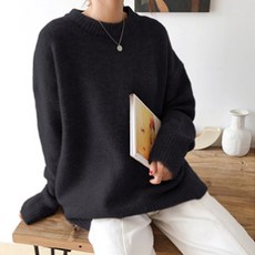 호돌룰루 핑크앙고라니트 스웨터 여성 겨울 가을 학생 돌돌이 루즈핏 INS 숲 긴 소매 풀오버 후드 모헤어니트