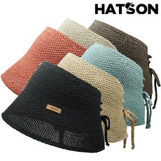 [햇츠온]H1-2406 HatsON 브랜드 여성 여름 코디 메쉬 폴리 밀짚 벙거지 썬캡 보닛 보넷 햇 챙 모자 AA