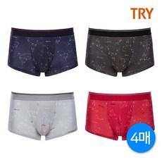 트라이 [트라이] 남성 스판 드로즈 4종 1세트