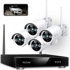 가정 보안카메라 무선 보안 카메라 시스템 승리 1080P 8 채널 NVR 4PCS 아웃도어 IP66 방수 야간 비전, 단일상품