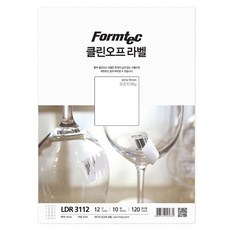 JKB000074신뢰공장10매/레이저잉크젯겸x8개 무배물대)폼텍클린오프라벨12칸 LDR-3112
