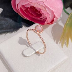 골든듀핑크오팔반지