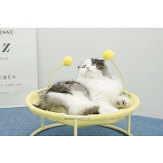 고물고 고양이 원형 해먹 침대 하우스, 퍼(핑크)