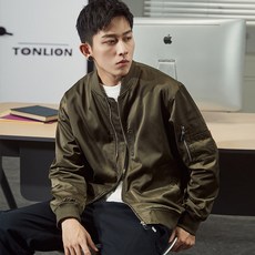 비아이 파일럿점퍼 파일럿자켓 당사자 봄계절 남자아울렛패션 야구 넥 스타일리쉬 코치 유니폼 봄옷 와이드 루즈핏