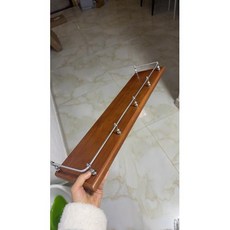 아치형 욕실 거울 심플한 벽걸이형, 티크실버선반 가로60 너비15cm