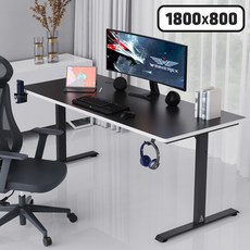 아우스 TSW 800폭 컴퓨터책상 올인원 게이밍책상 사무용책상 학생책상 서재책상 1000 1200 1400 1600 1800, 카본블랙(BLACK)