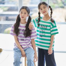 키키다이어리 여자 주니어티셔츠 여름 초등학생옷 반팔