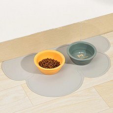 휴대용 애완 동물 실리콘 먹이 매트 방수 누출 방지 미끄럼 그릇, 2.A-Gray, 1개