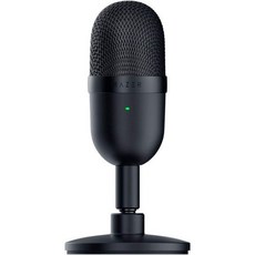 레이저 세이렌 미니 USB 콘덴서 마이크: PC에서 스트리밍 및 게임용 - 전문가용 녹음 품질 - 정밀 슈퍼카디오이드 픽업 패턴 - 틸팅 스탠드 - 충격 방지 - 클래식 블랙, Classic Black, Seiren Mini