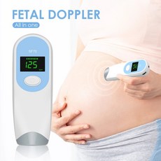 태아심음측정기 태아도플러 심장 박동 감지기 모니터 LCD 백라이트 펄스 계량기 없음 청진기 SF70, 1개