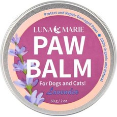 Paw Balm | 100 천연 유기농 코 Soother with Shea Butter 코코넛 오일 강아지와 고양이를 위한 Pad Licksafe Wax Lavender 향 라, 1개 - 강아지코코넛오일