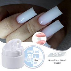끈적임 NO! 3D 모델링 하드 솔리드 빌더 네일 젤 15ml 엠보젤 쪼물젤, 1개, 화이트 1개, 화이트