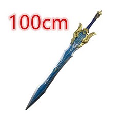 원신무기 쓸모없는선물 더마왁스 프로젝트 Genshin 충격 소드 가드 지팡이 검 칼 1:1 코스프레 무기 칼 100cm