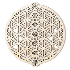 11.5 생명의 꽃 7 차크라 벽 예술 나무 크리스탈 메쉬 신성한 기하학 벽 장식 벽 조각 홈 장식 (Flower of Life 7 Chakra), Flower of Life 7 Chakra