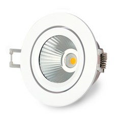 포커스 3인치 COB 회전 LED 매입등 7W 백색, 4000K 백색(아이보리빛)