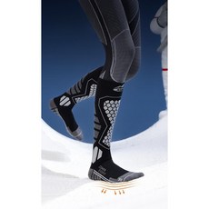 스포츠양말 남자 여성 장목 방수 기능성 스키 보드 양말 Snowboard Socks, Black, 1개