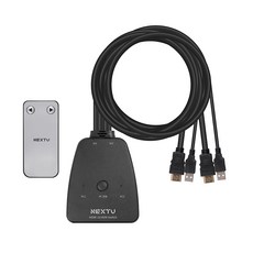 넥스트 4K HDMI2.0 2:1 KVM스위치 케이블일체형 (무선 리모컨) 7912KSW, 넥스트유 NEXT-7912KSW, 1개