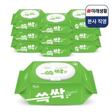 잘풀리는집 쓱싹 오리지널 물티슈 100매 10개