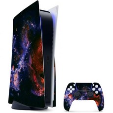 PS5용 마이티스킨 게이밍 스킨 / 플레이스테이션 5 번들 레드 자이언트 프로텍티브 비니 랩 적용 및 변경하기 쉬운 스타일 Made in The USA, PS5 Bundle, Andromeda