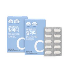에이팜건강 쁘띠앤 칼마디 2개월 칼슘 마그네슘 비타민D 임산부 임신준비 영양제, 2개, 1200x60정(72g)